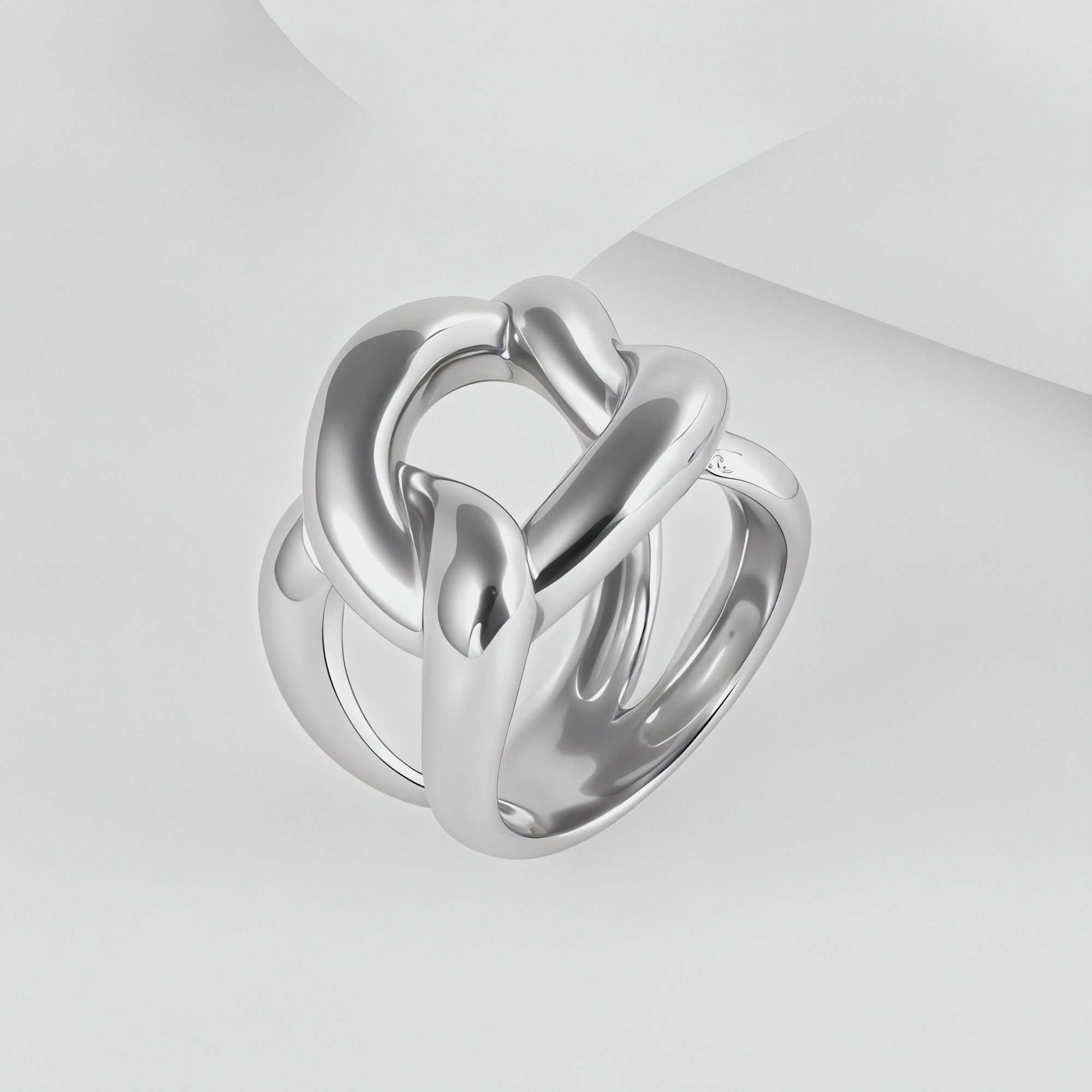 Minimalist Twisted Knot Stainless Steel Ring Vintage Style Unisex Ring | N003231-JinBaoJewerly
