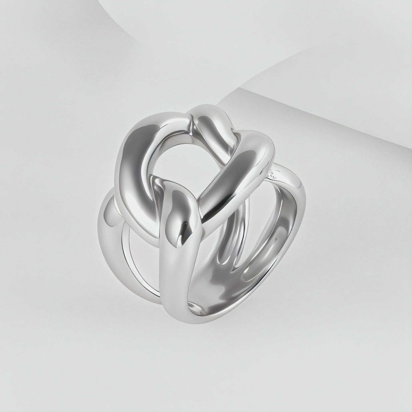 Minimalist Twisted Knot Stainless Steel Ring Vintage Style Unisex Ring | N003231-JinBaoJewerly