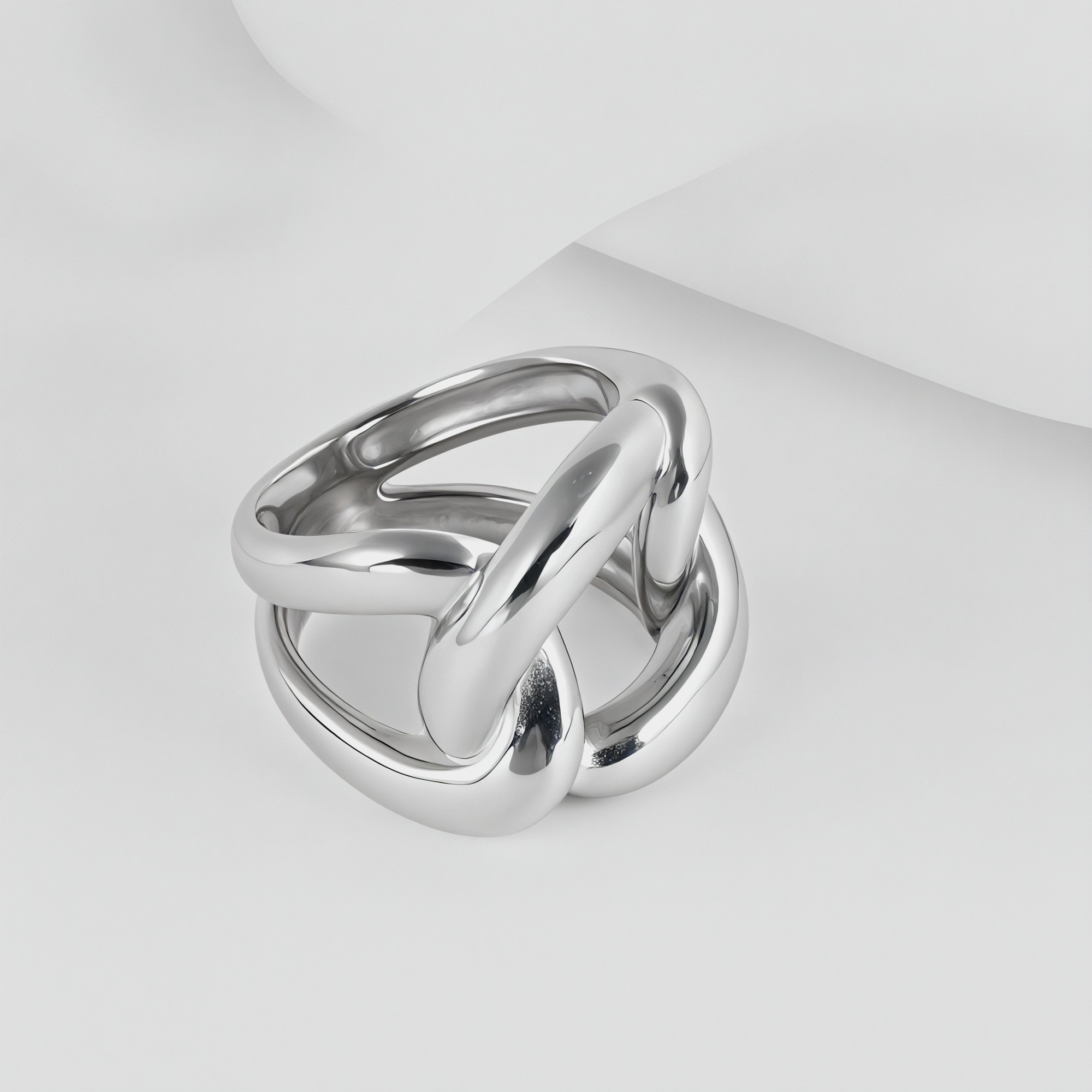 Minimalist Twisted Knot Stainless Steel Ring Vintage Style Unisex Ring | N003231-JinBaoJewerly