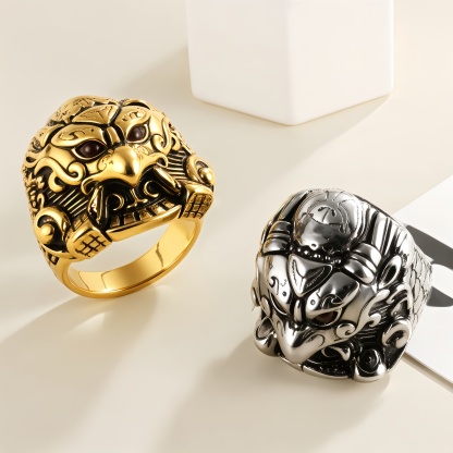 Eagle Head Stainless Steel Ring Men's Vintage Fashion Design | DZ1918-JinBaoJewerly