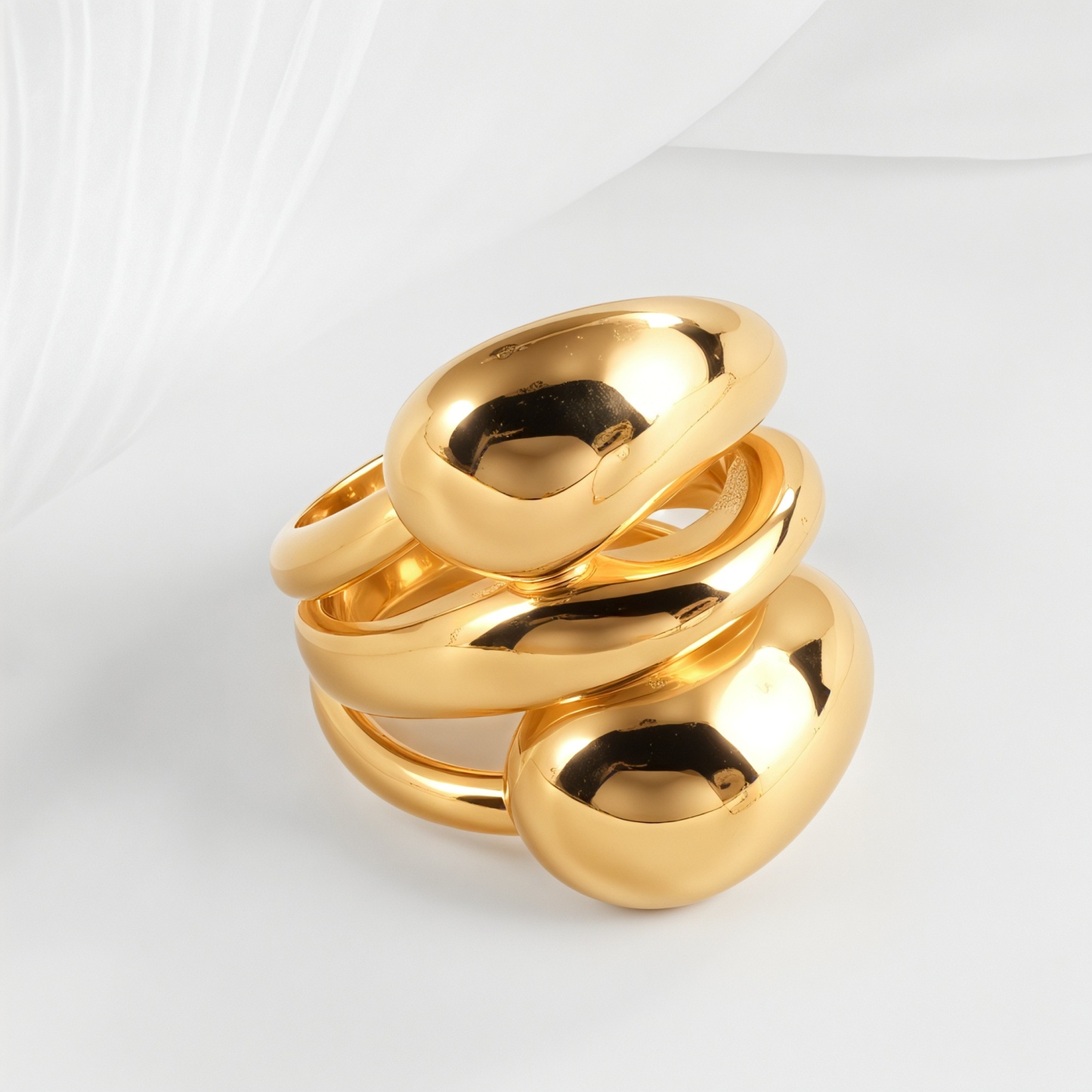 Triple Band Design Minimalist Fashion Stainless Steel Unisex Ring | G004320-JinBaoJewerly