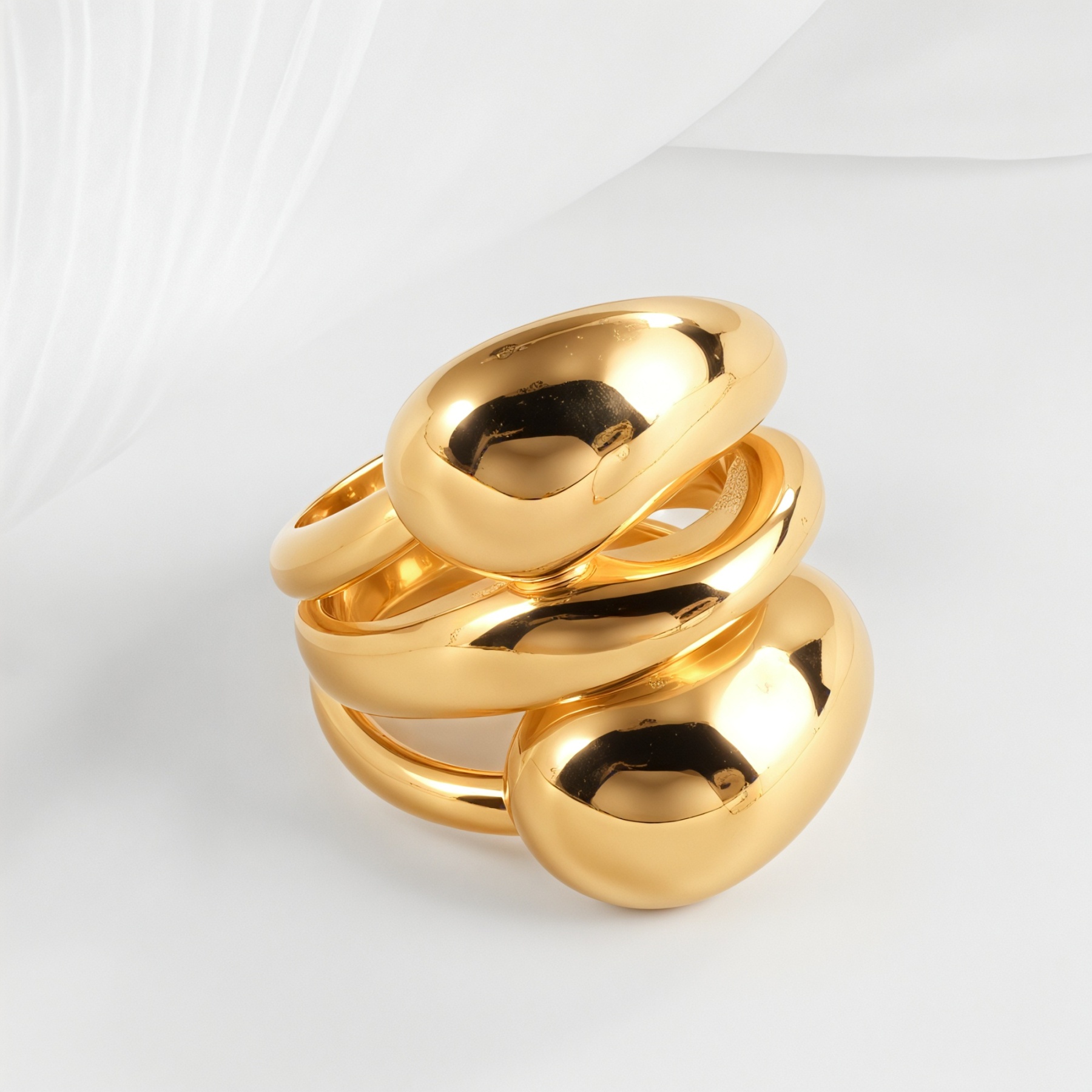 Triple Band Design Minimalist Fashion Stainless Steel Unisex Ring | G004320-JinBaoJewerly