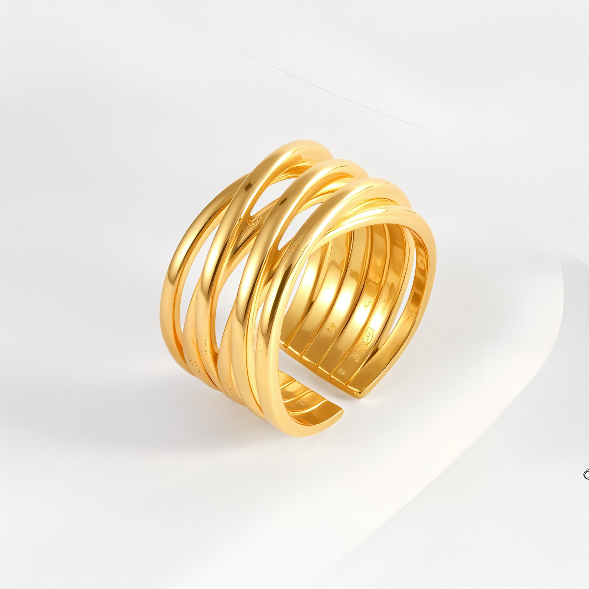 Multi-ring retro stacked design stainless steel women's ring | G00716-JinBaoJewerly