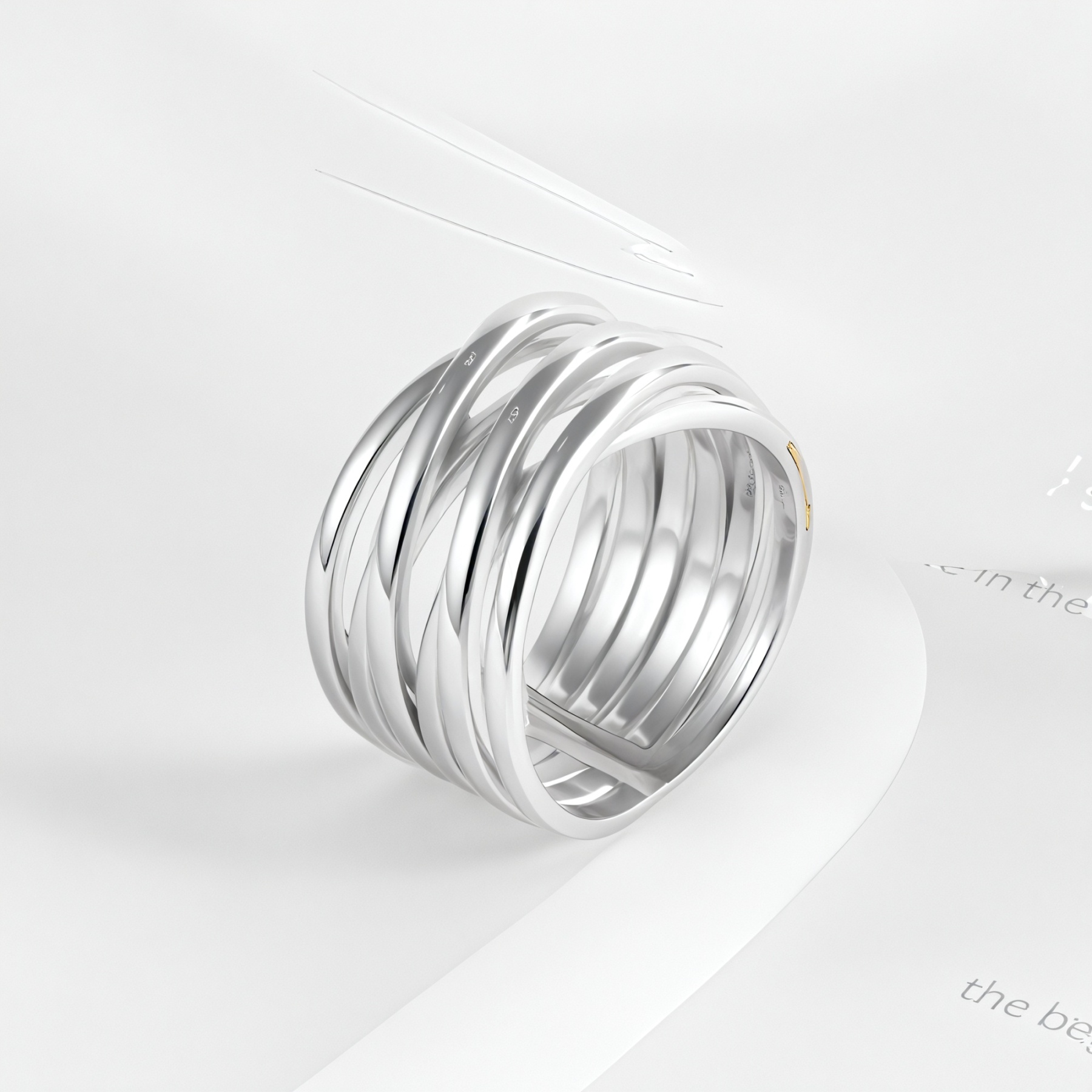 Multi-ring retro stacked design stainless steel women's ring | G00716-JinBaoJewerly