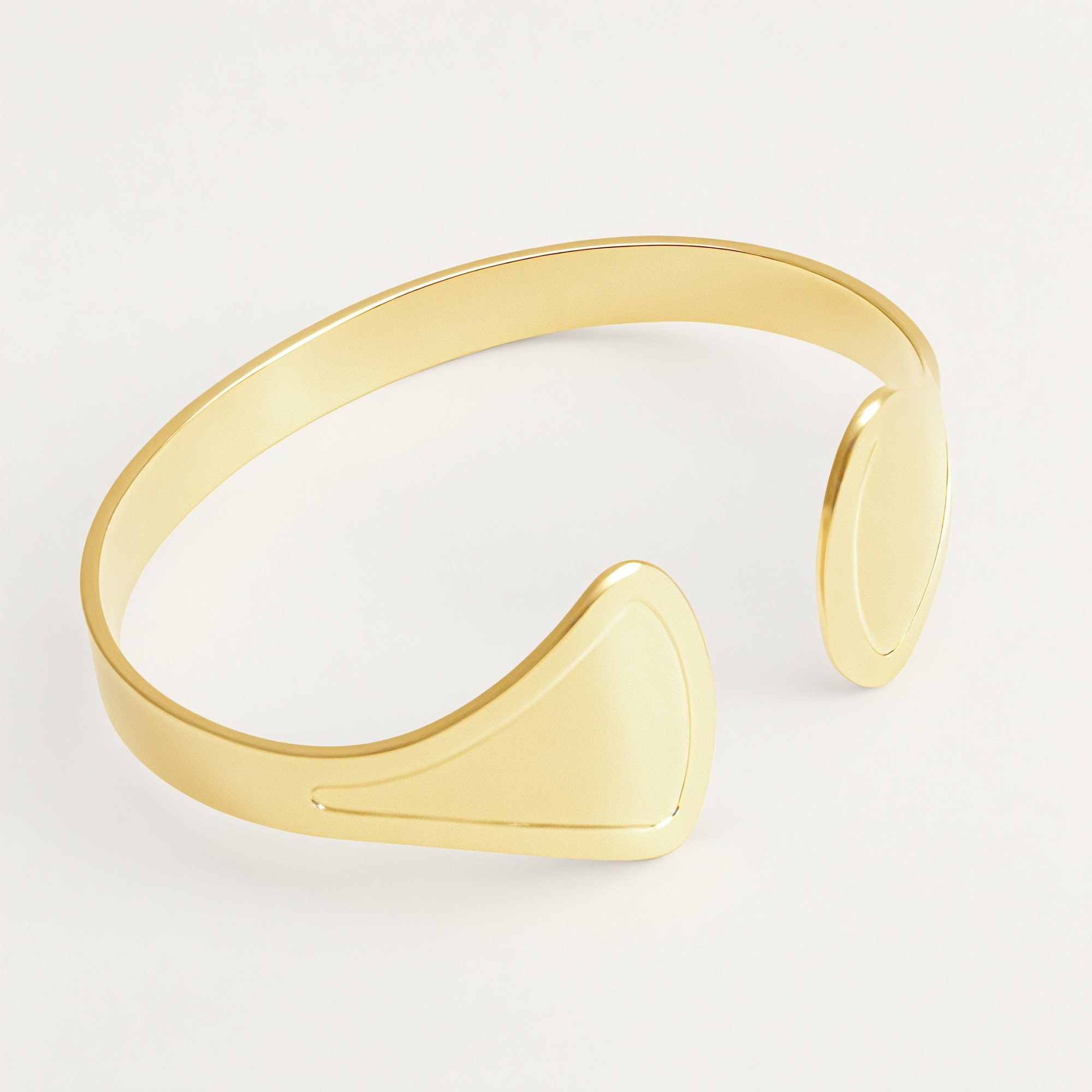 High - end Minimalist Cuff Bracelet 18K Gold Plated 316L Stainless Steel Waterproof | DZE0842-JinBaoJewerly
