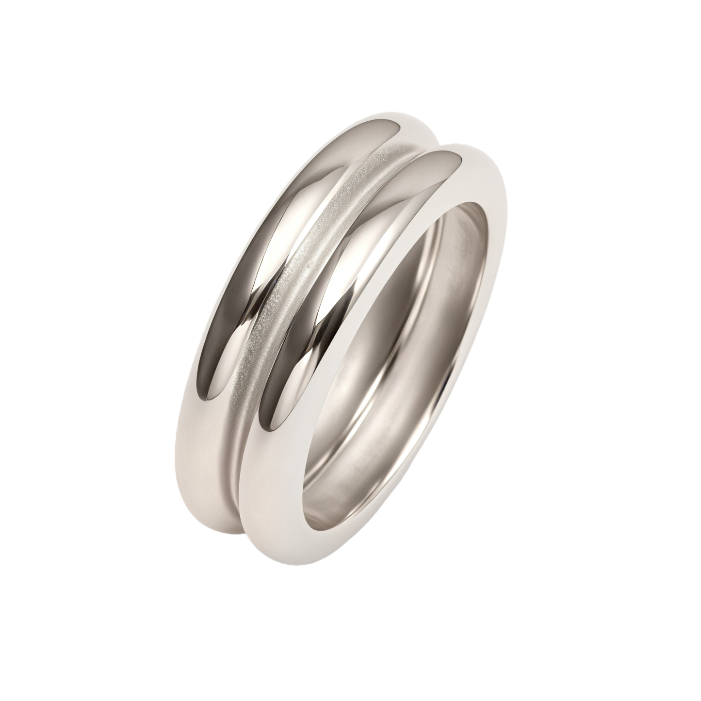 Gold/Silver Double - Band Ring - Minimalist and Stylish Jewelry | G004307