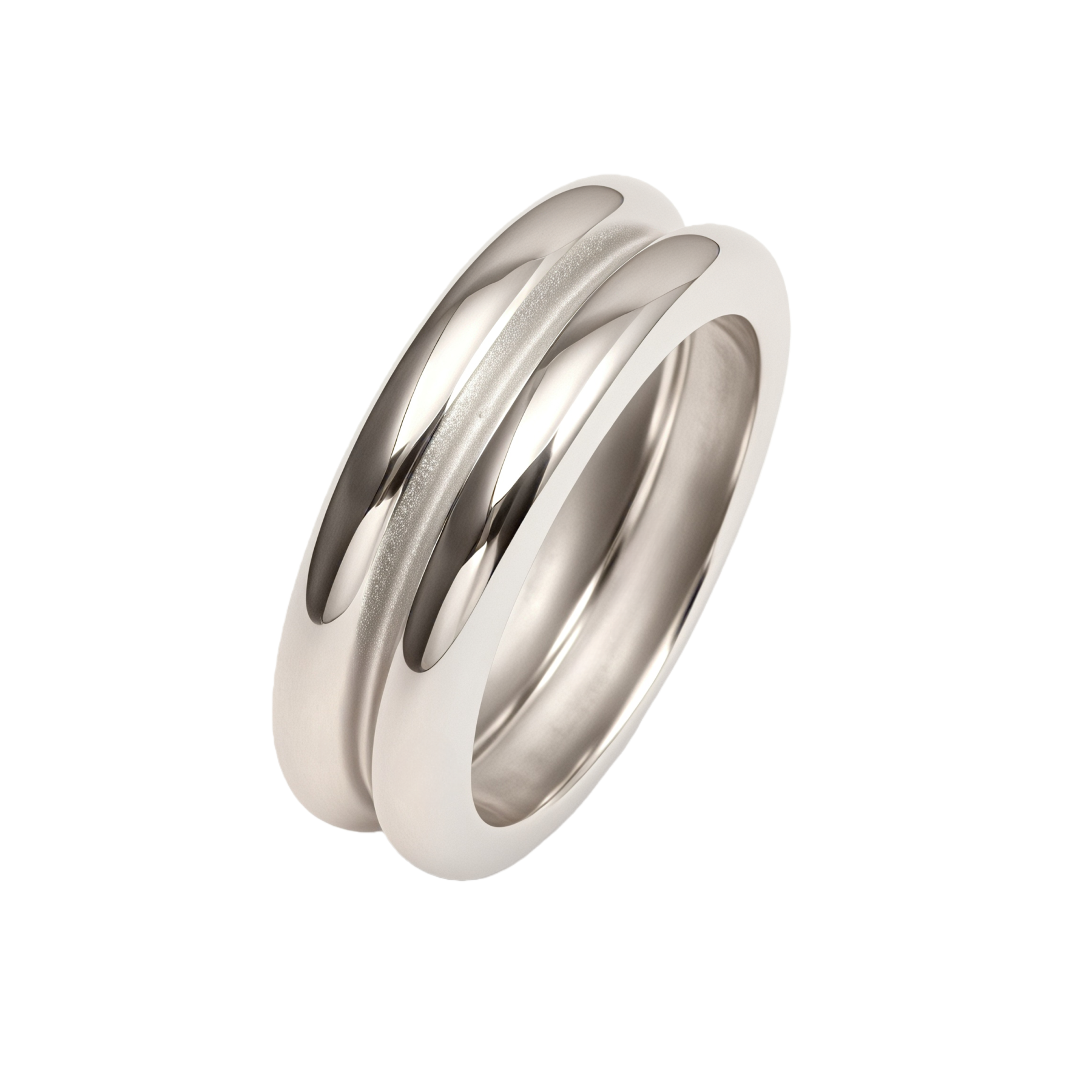 Gold/Silver Double - Band Ring - Minimalist and Stylish Jewelry | G004307