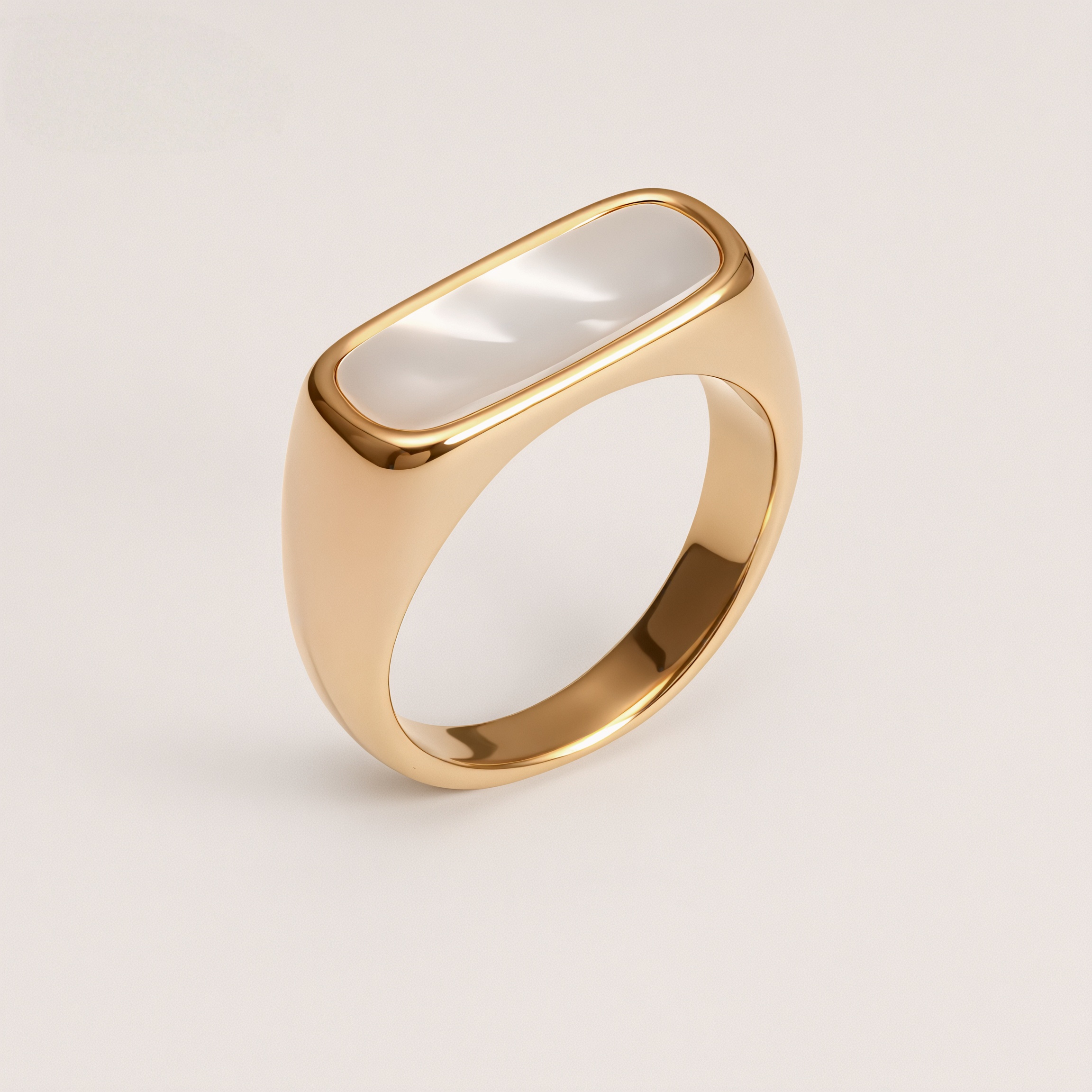 Vintage Gold Heart Pearl Shell Ring Set, Stainless Steel Stackable Rings, Minimalist Luxury Rings for Women 