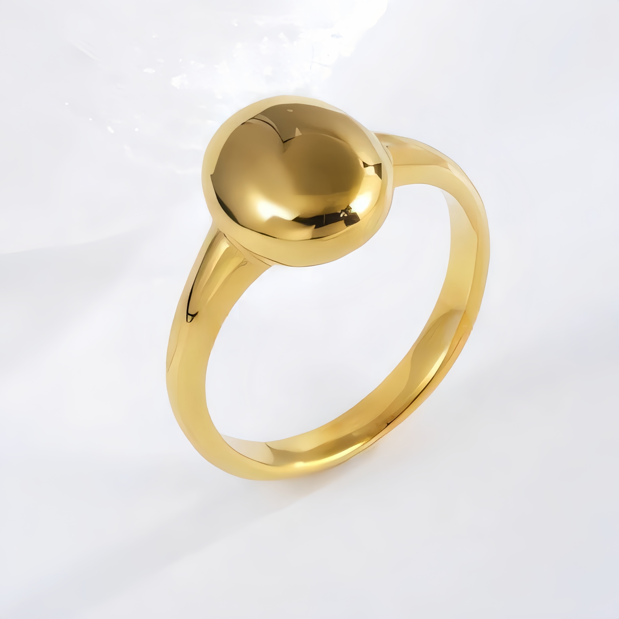 Sleek Rounded Stainless Steel Ring Minimalist Design for Women | G002467-JinBaoJewerly