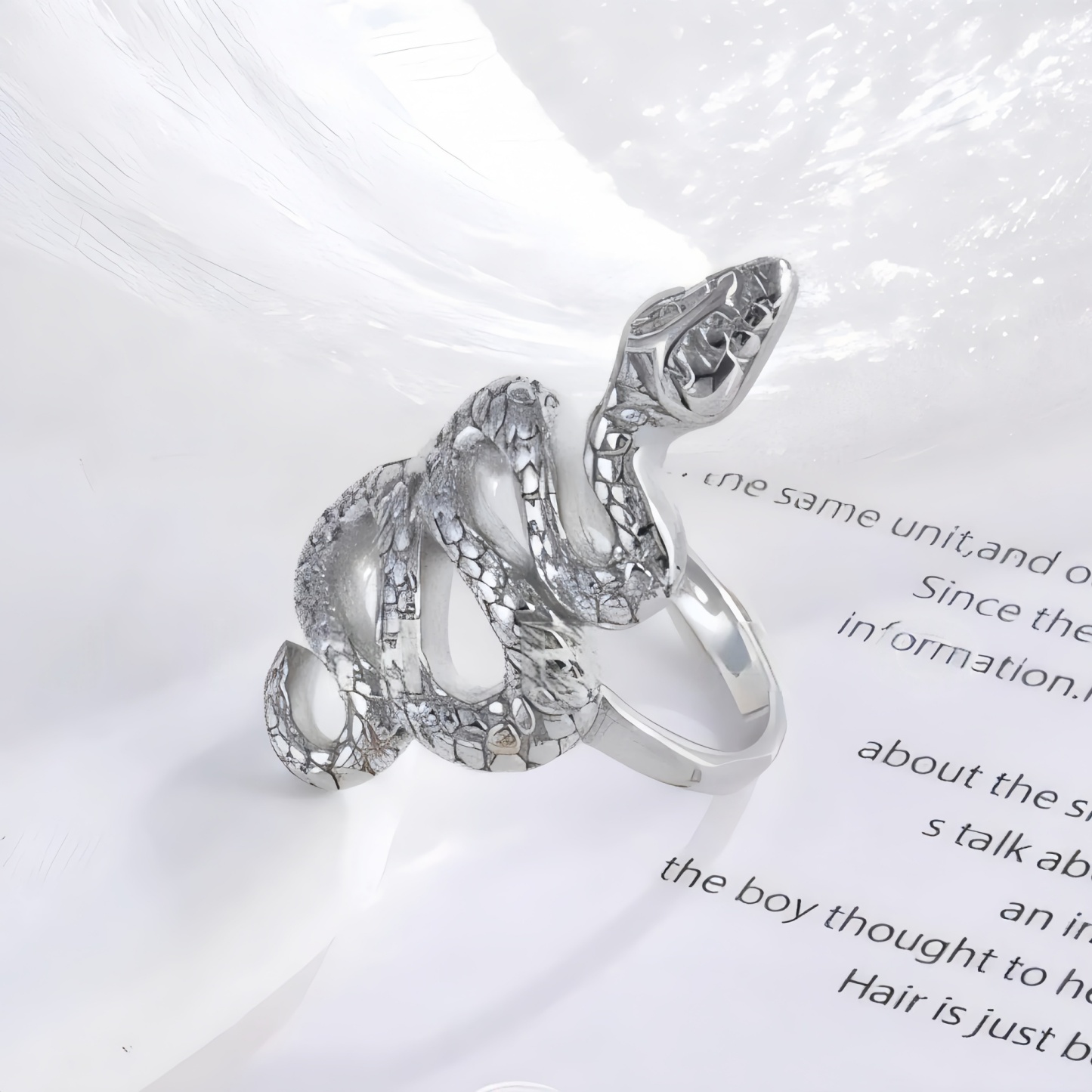Snake Shaped Retro Punk Ring Trendy Accessories for Women | G002229-JinBaoJewerly