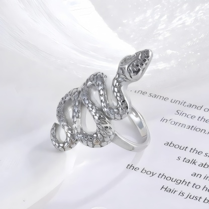 Snake Shaped Retro Punk Ring Trendy Accessories for Women | G002229-JinBaoJewerly