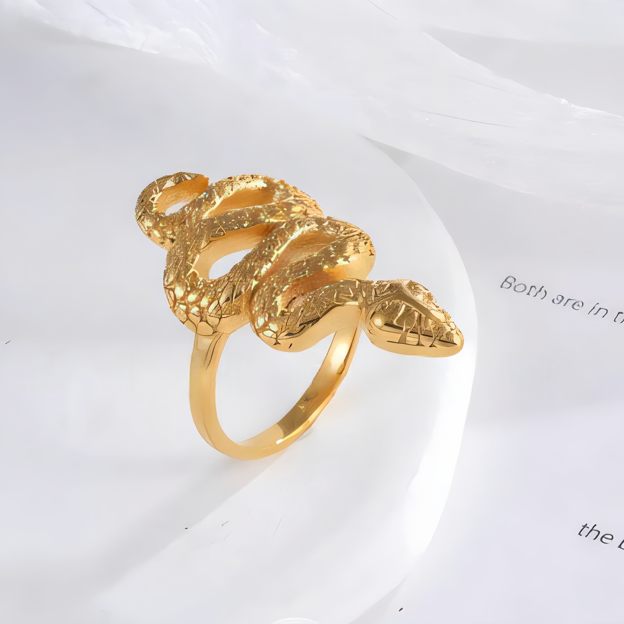 Snake Shaped Retro Punk Ring Trendy Accessories for Women | G002229-JinBaoJewerly