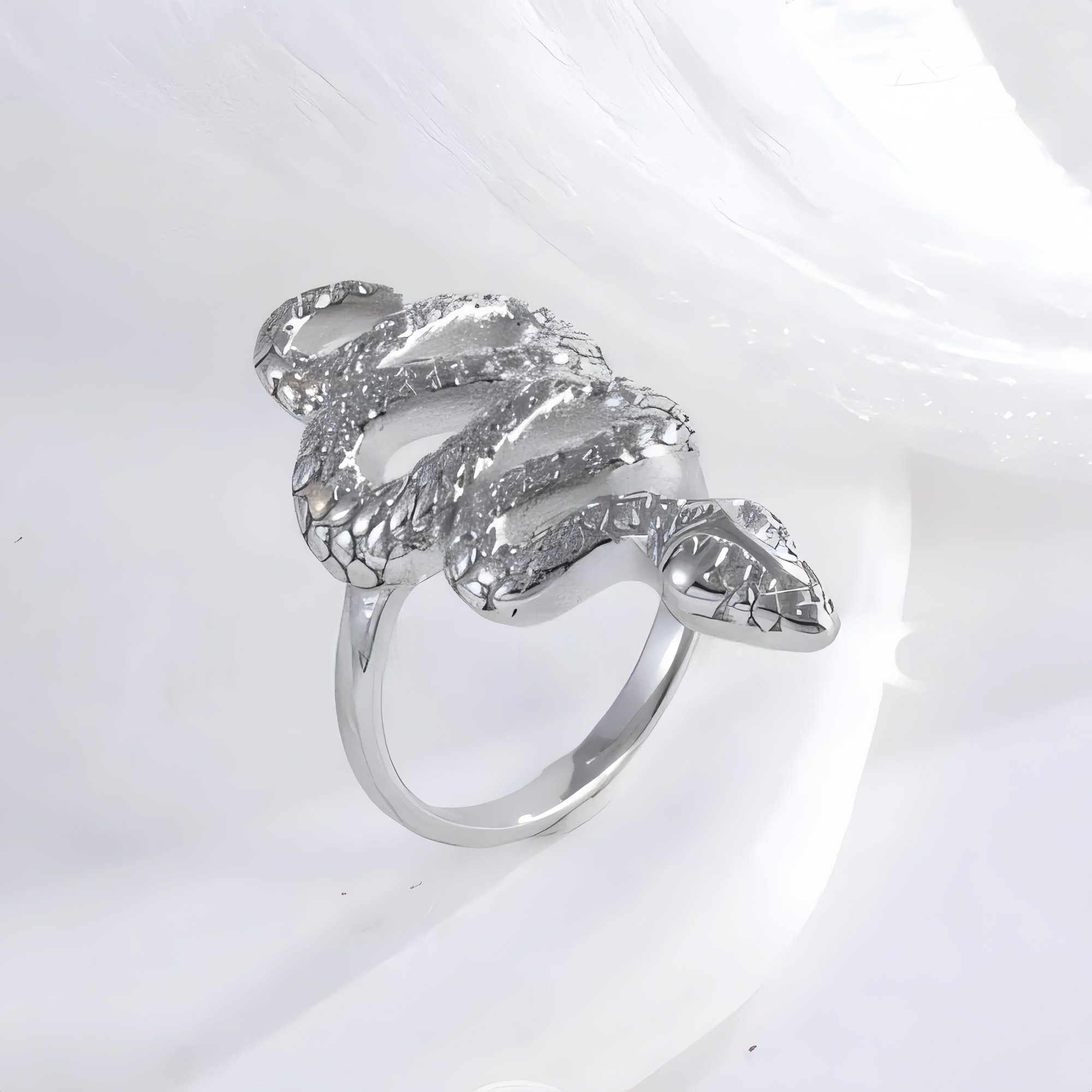 Snake Shaped Retro Punk Ring Trendy Accessories for Women | G002229-JinBaoJewerly