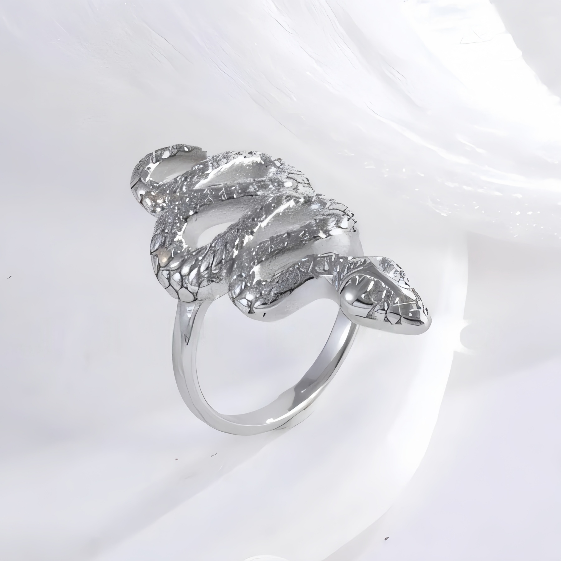 Snake Shaped Retro Punk Ring Trendy Accessories for Women | G002229-JinBaoJewerly