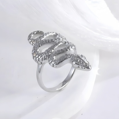 Snake Shaped Retro Punk Ring Trendy Accessories for Women | G002229-JinBaoJewerly