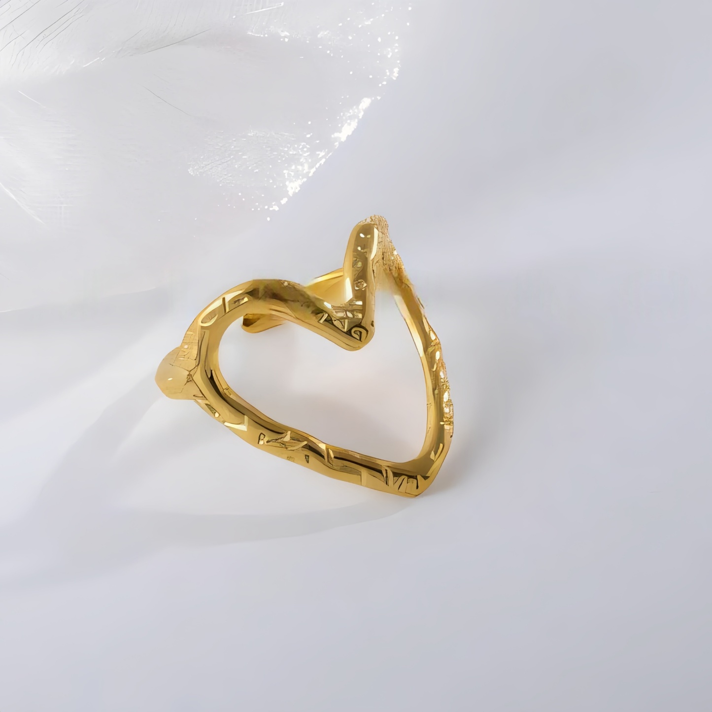 Twisted Heart Stainless Steel Ring Women Ring | G003841-JinBaoJewerly