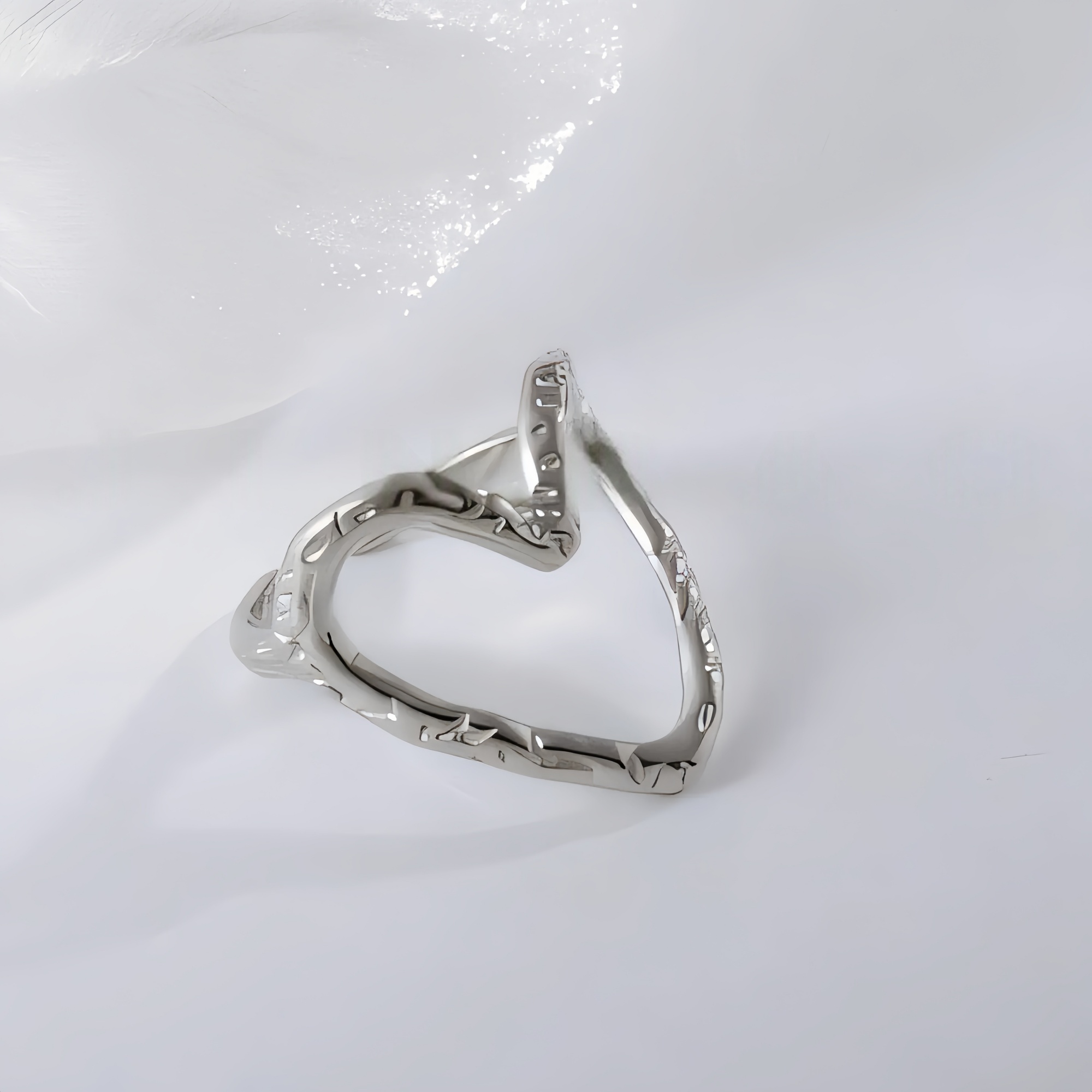 Twisted Heart Stainless Steel Ring Women Ring | G003841-JinBaoJewerly