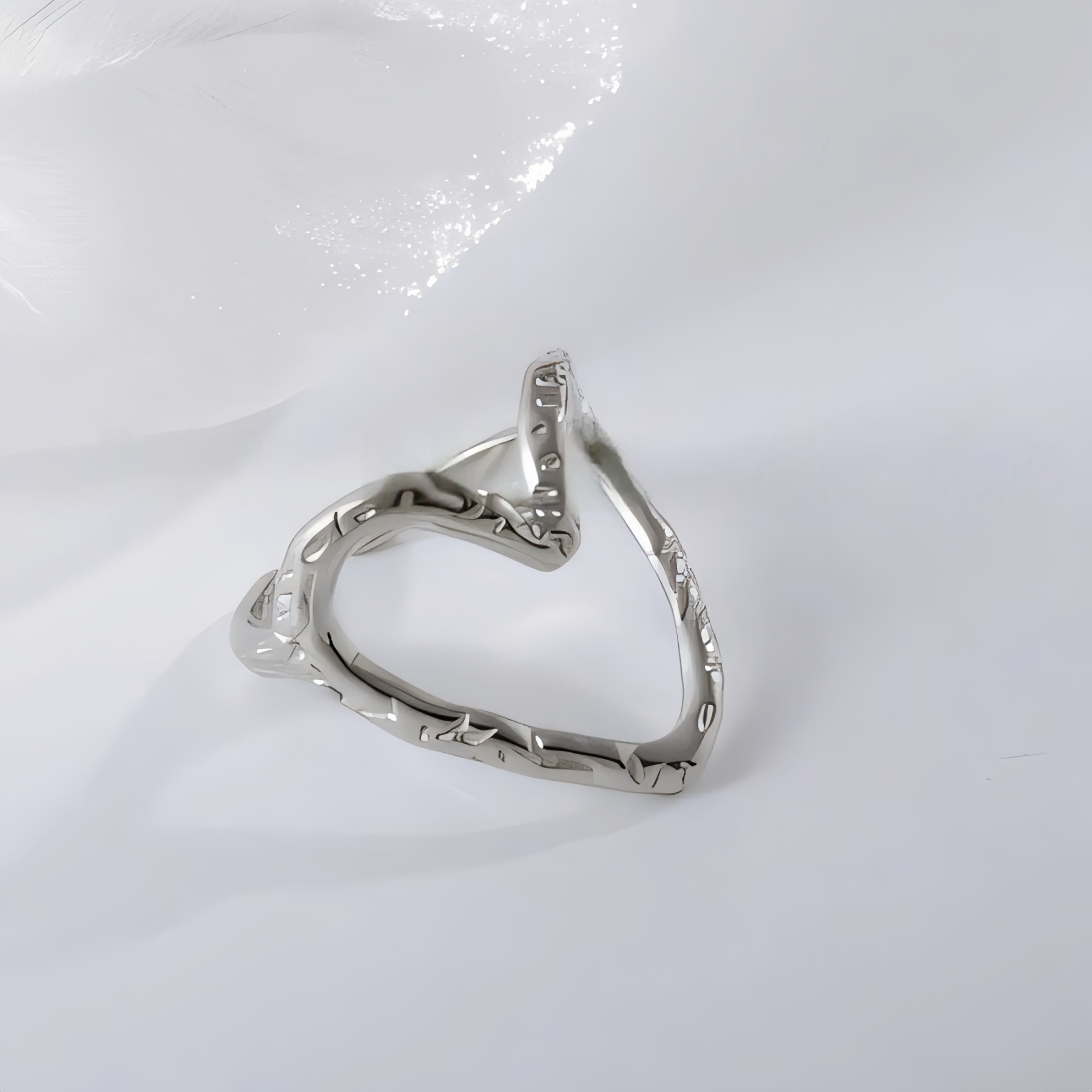 Twisted Heart Stainless Steel Ring Women Ring | G003841-JinBaoJewerly