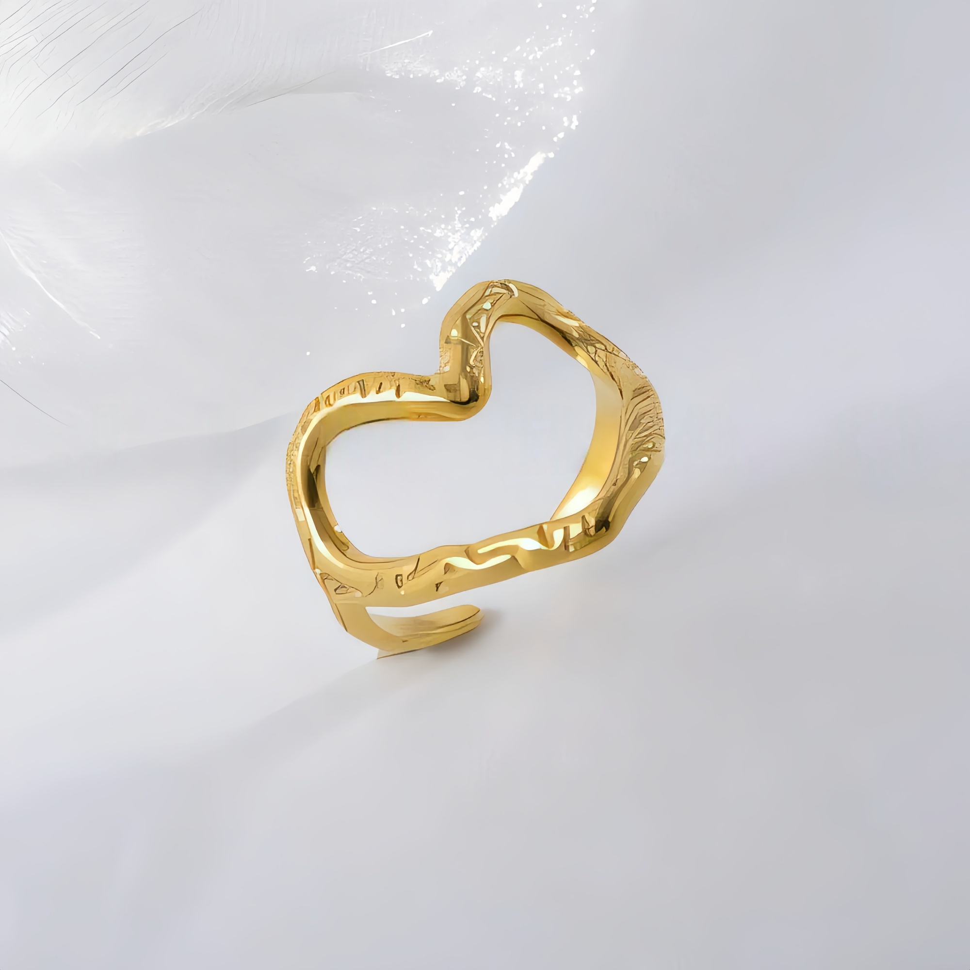 Twisted Heart Stainless Steel Ring Women Ring | G003841-JinBaoJewerly