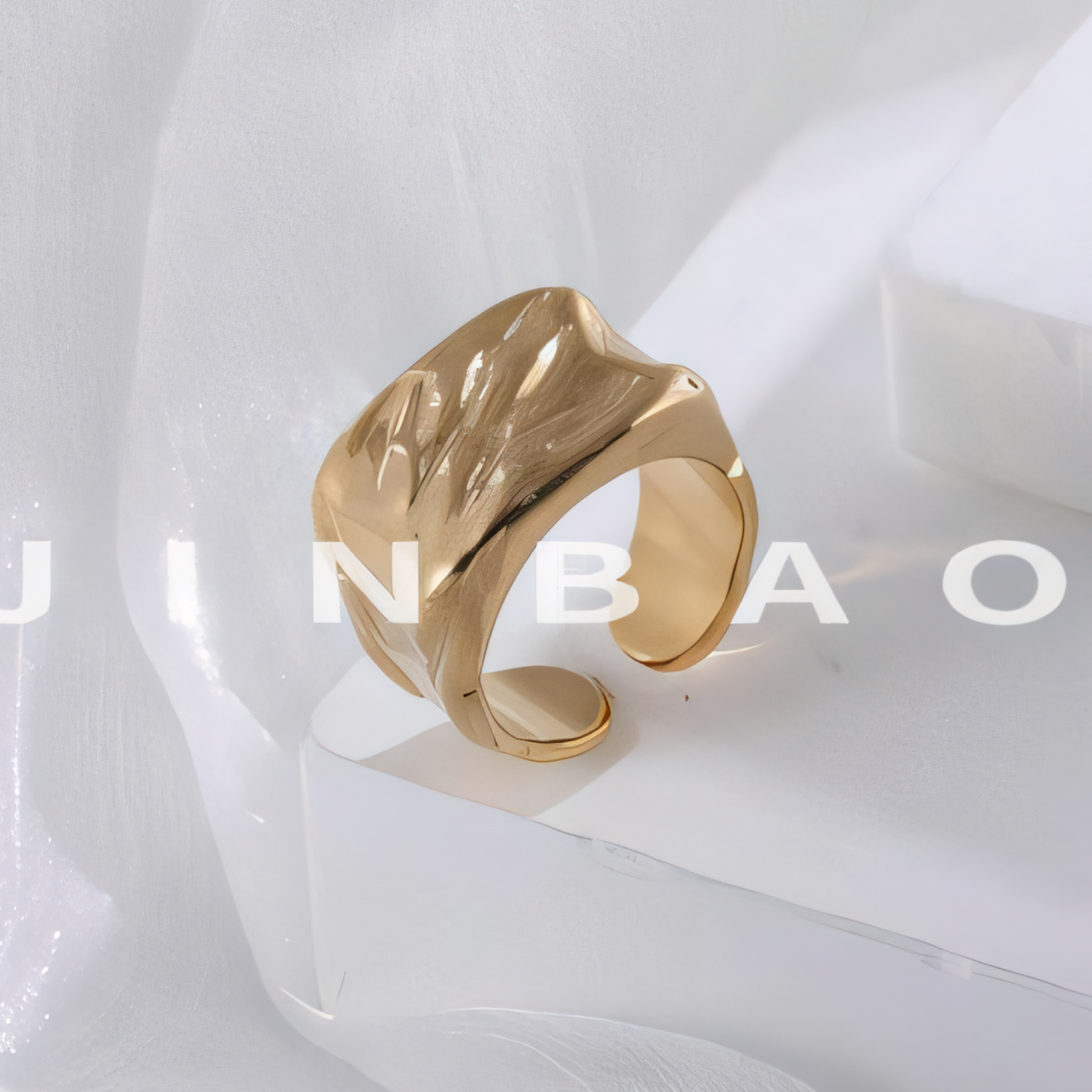 Vintage Hammered Stainless Steel Minimalist Ring for All | G003662-JinBaoJewerly