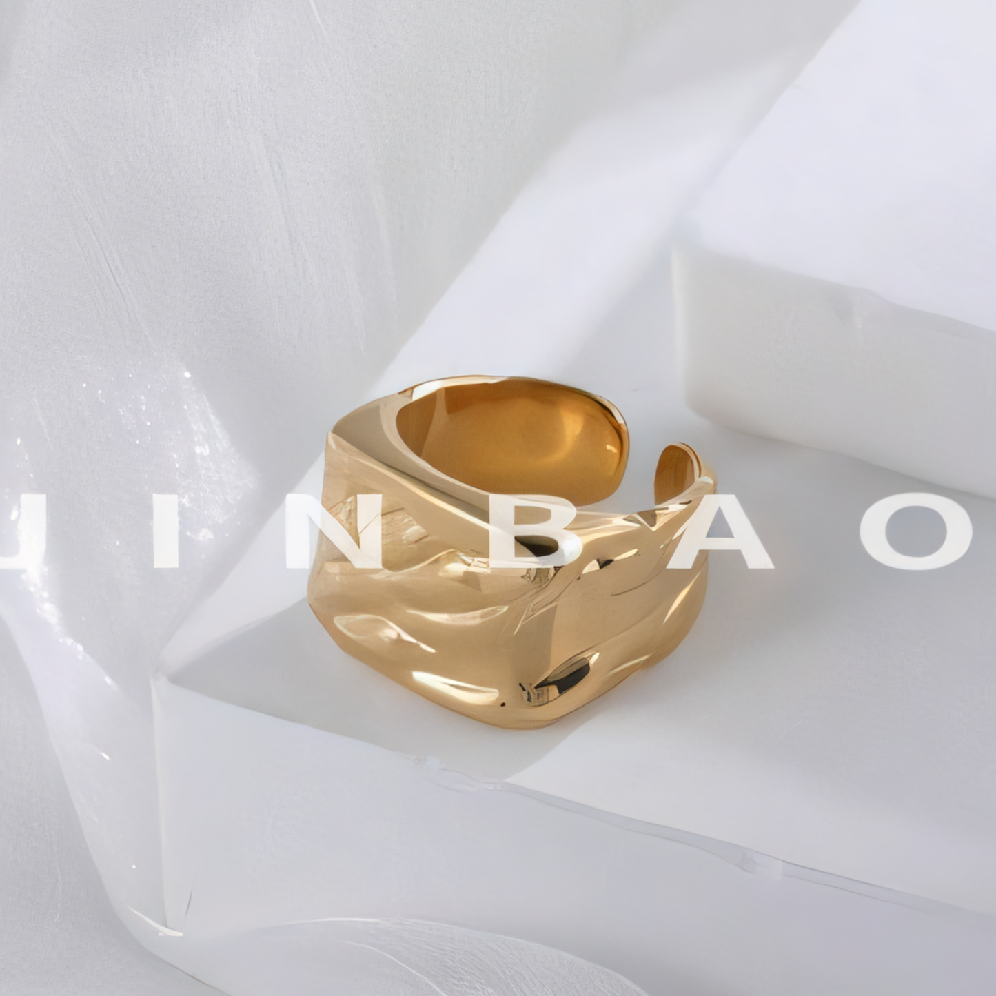 Vintage Hammered Stainless Steel Minimalist Ring for All | G003662-JinBaoJewerly