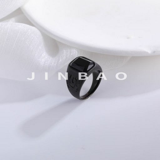 Vintage Multicolor Gemstone Ring Men's Stainless Steel Design | BL214-JinBaoJewerly