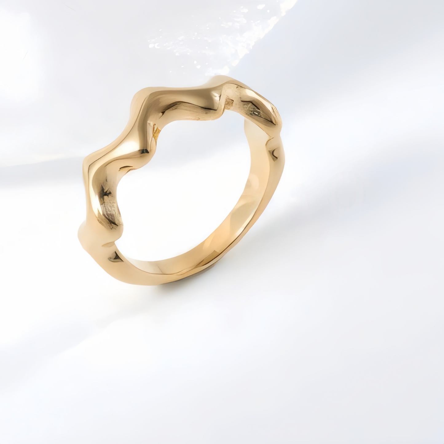 Wave Stainless Steel Ring Classic Fashion for Women | N0098-JinBaoJewerly