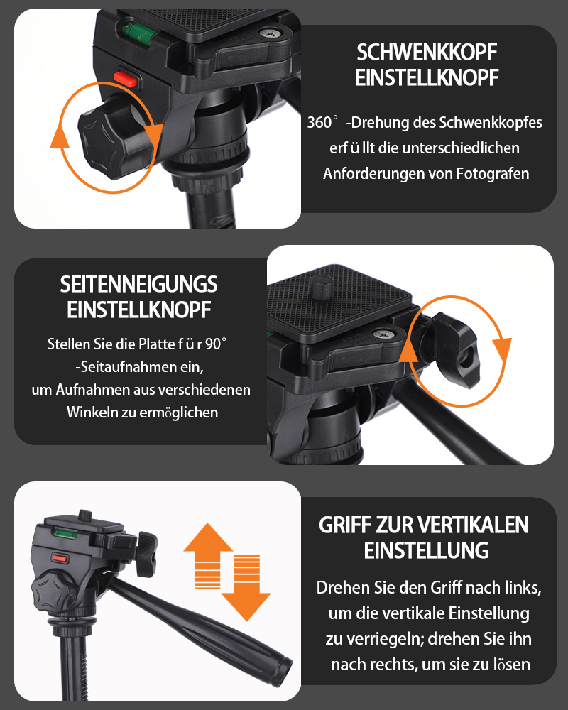 Teleskopstativ (ausziehbar bis 150 cm, universell kompatibel)