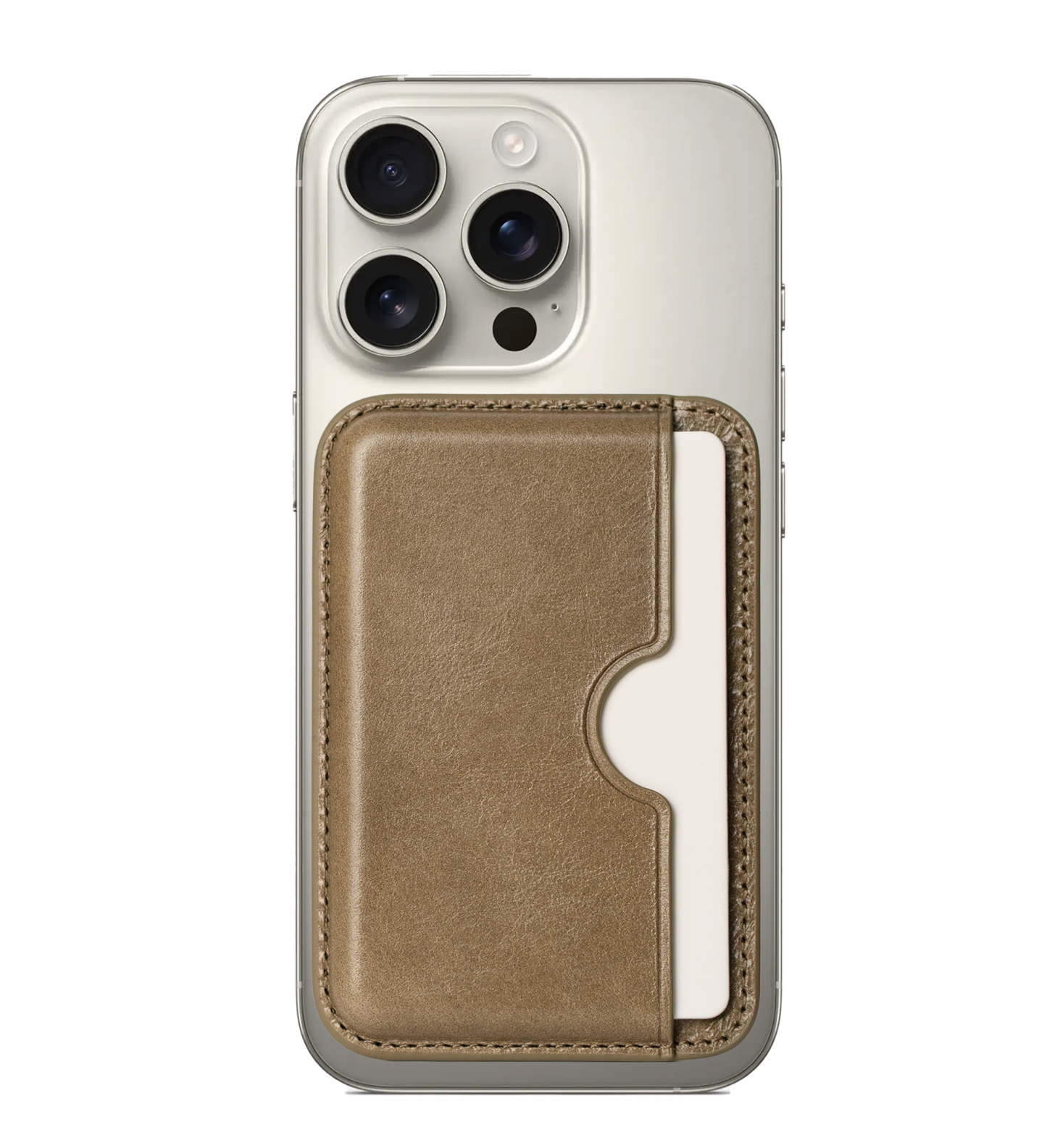 Handcrafted Italian Leather Card Wallet - [Compatible with MagSafe] - [Slim and Strong Magnetic] - [2-Card Holder] - for iPhone 16/15/14/13/12 Series 