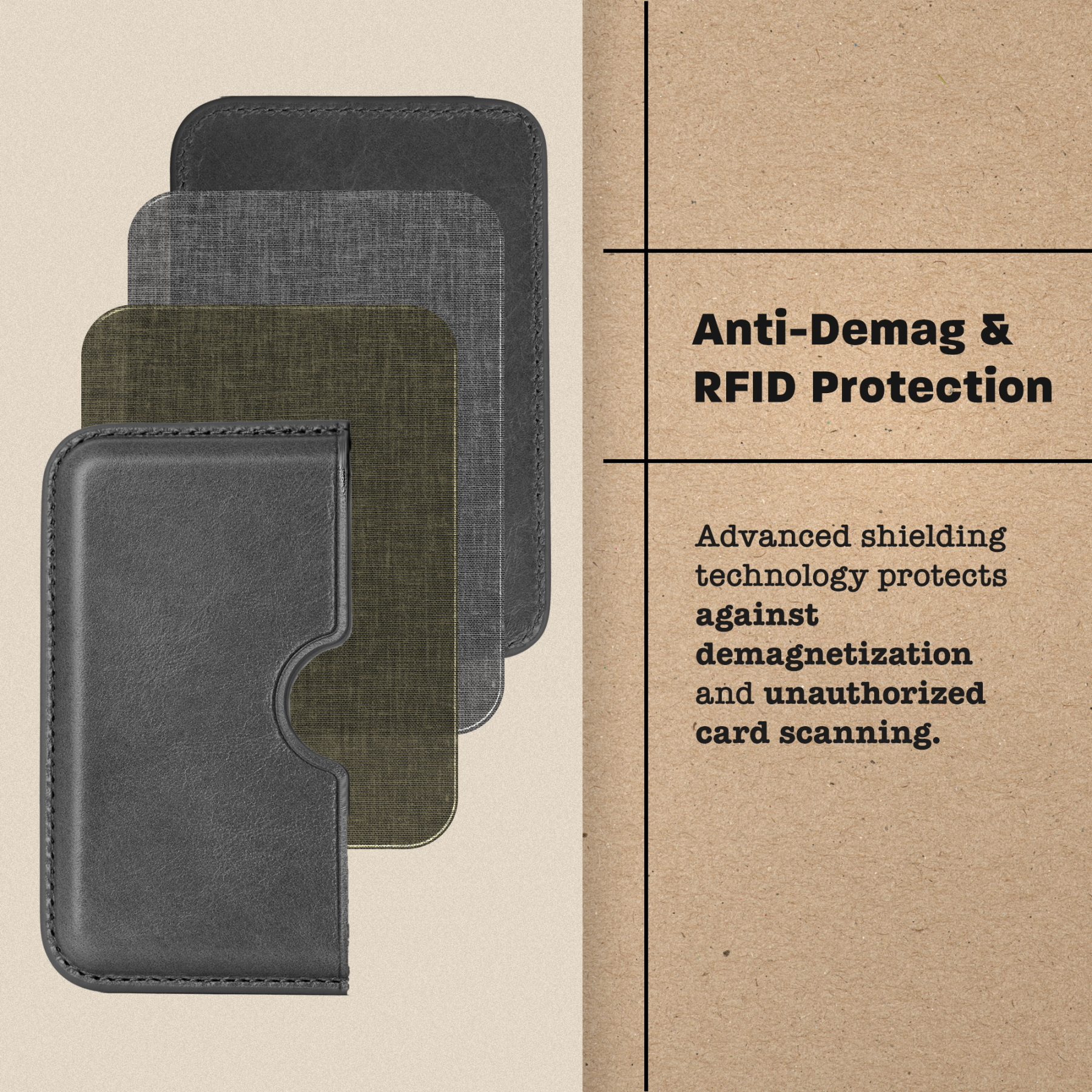 Handcrafted Italian Leather Card Wallet - [Compatible with MagSafe] - [Slim and Strong Magnetic] - [2-Card Holder] - for iPhone 16/15/14/13/12 Series 