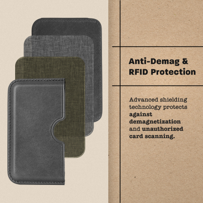 Handcrafted Italian Leather Card Wallet - [Compatible with MagSafe] - [Slim and Strong Magnetic] - [2-Card Holder] - for iPhone 16/15/14/13/12 Series 