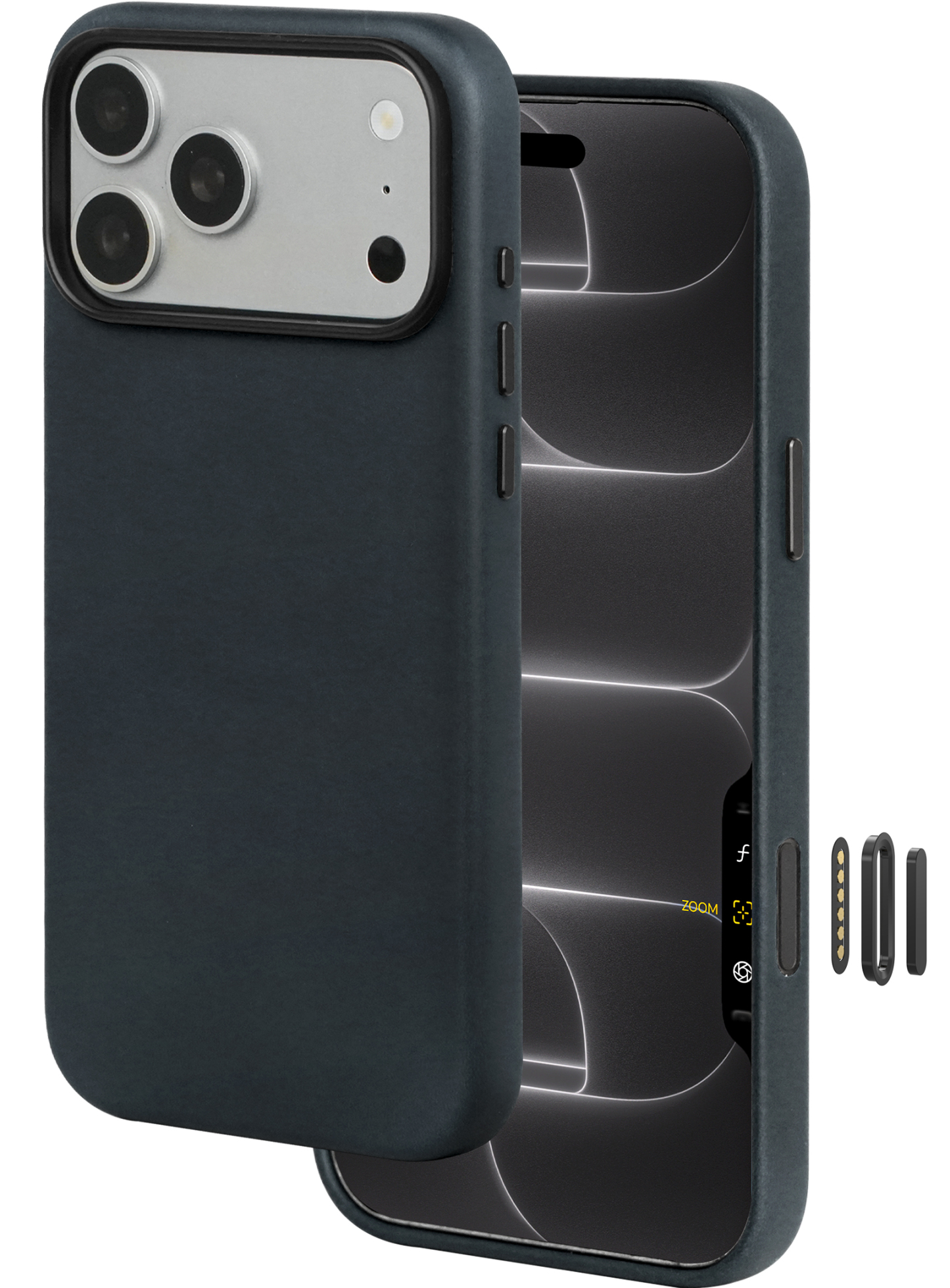 Le Pelle Italian Full Grain Leather Case for iPhone 18 Pro - 2X Abrasion Resistant & Self-Healing Recovery, Built-in AI Control, Compatible with magsafe, Natural Patina