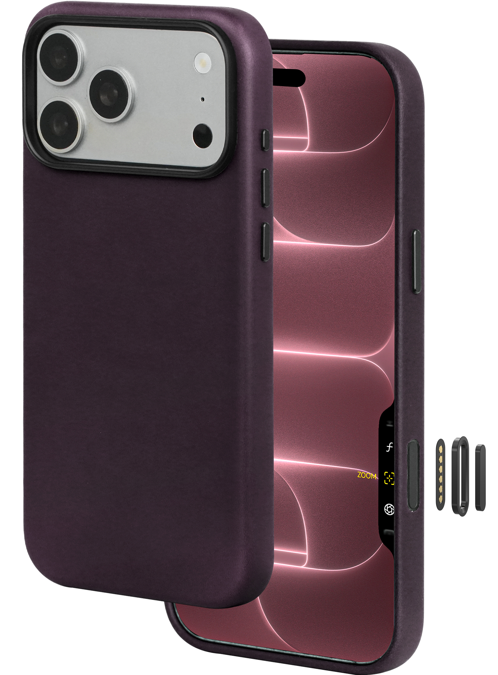 Le Pelle Italian Full Grain Leather Case for iPhone 18 Pro - 2X Abrasion Resistant & Self-Healing Recovery, Built-in AI Control, Compatible with magsafe, Natural Patina