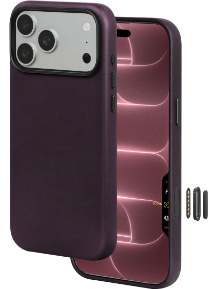 Le Pelle Italian Full Grain Leather Case for iPhone 18 Pro - 2X Abrasion Resistant & Self-Healing Recovery, Built-in AI Control, Compatible with magsafe, Natural Patina