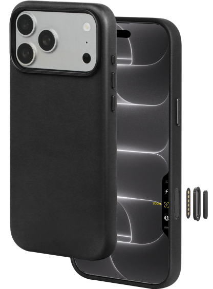 Le Pelle Italian Full Grain Leather Case for iPhone 18 Pro - 2X Abrasion Resistant & Self-Healing Recovery, Built-in AI Control, Compatible with magsafe, Natural Patina