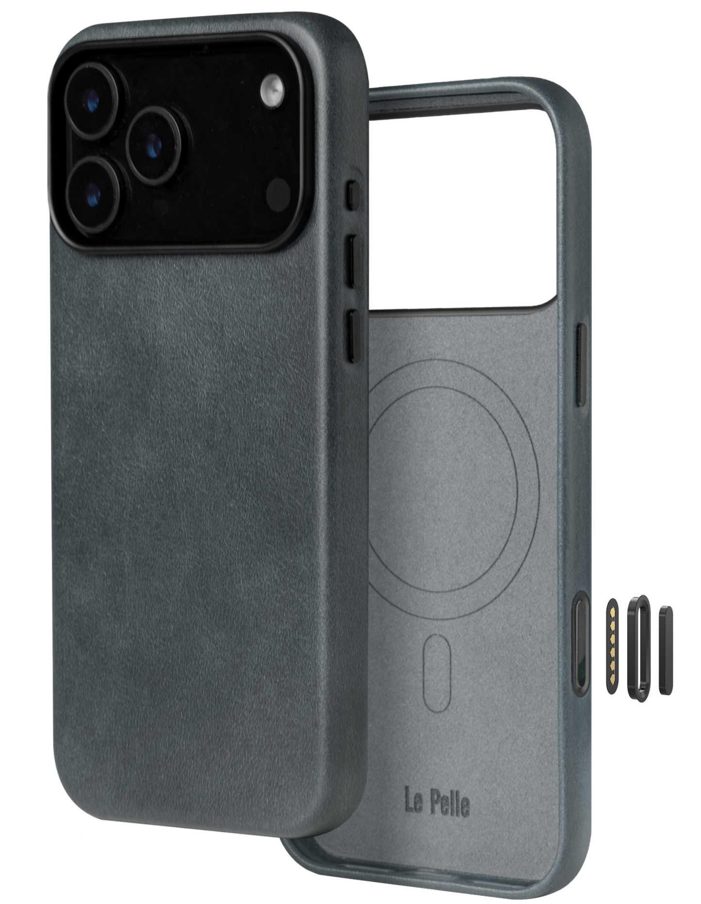 Le Pelle - Handcrafted Premium Italian Leather Case for iPhone 17 - [Built-in Camera Control] - Compatible with Magsafe - Two-Tone Effect with Unique Patina Over Time