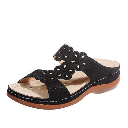 New Rhinestone Casual Wedge Sandals