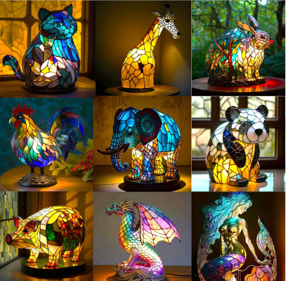 💡Animal series home decoration💡💝2D flat metal animal desktop decoration painting💝