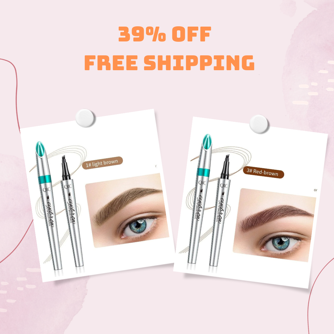 ✨Last Day Sale 59% OFF✨3D Waterproof Microblading Eyebrow Pen 4 Fork Tip Tattoo Pencil