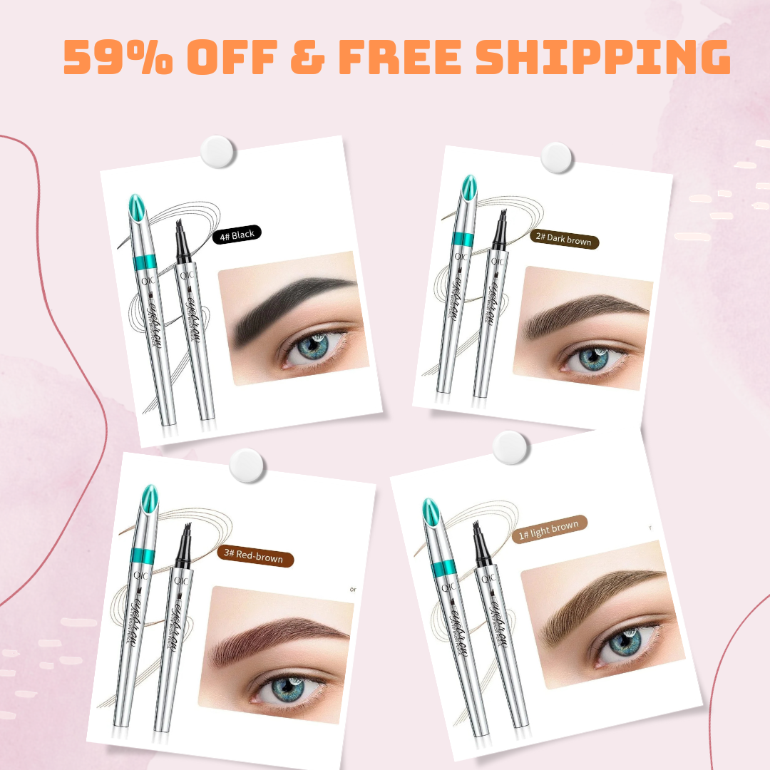 ✨Last Day Sale 59% OFF✨3D Waterproof Microblading Eyebrow Pen 4 Fork Tip Tattoo Pencil