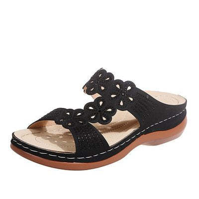 New Rhinestone Casual Wedge Sandals