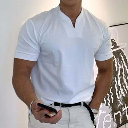 2024 MEN GENTLEMANS BUSINESS SHORT SLEEVE FITNESS T SHIRT