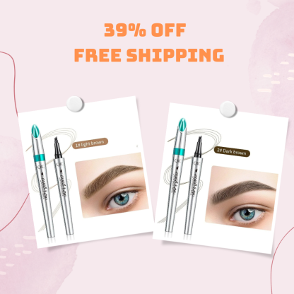 ✨Last Day Sale 59% OFF✨3D Waterproof Microblading Eyebrow Pen 4 Fork Tip Tattoo Pencil