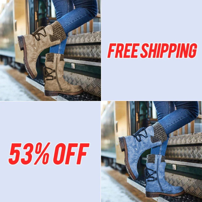 ⏰Last Day Promotion 50% OFF - Women's Winter Warm Back Lace Up Snow Boots