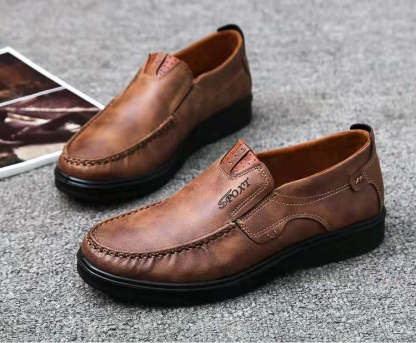 🔥Hot Sale🎁--60% OFF 🎉 Men Business Casual Comfy Leather Driving Hiking Slip On Loafer