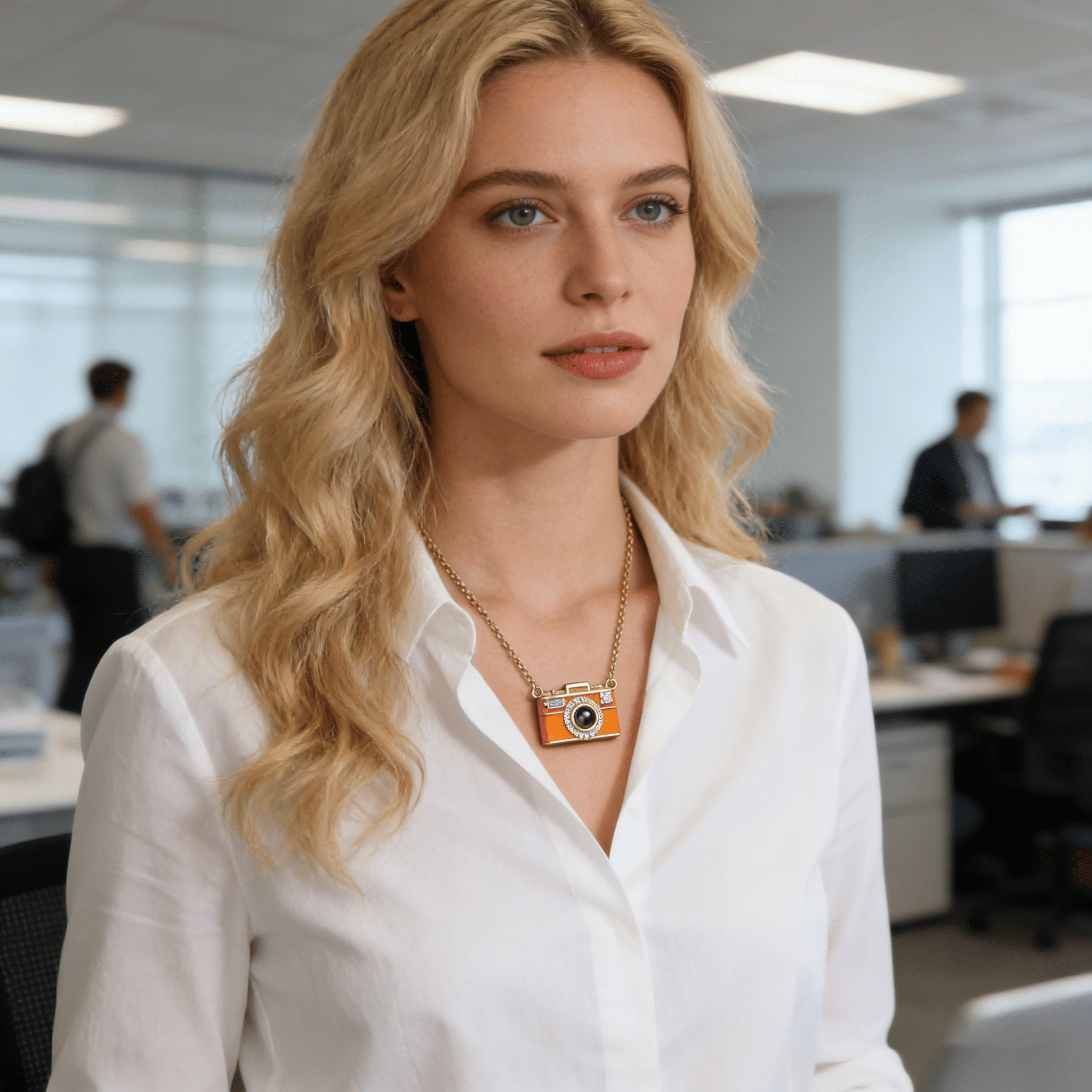 Camera Projection Necklace