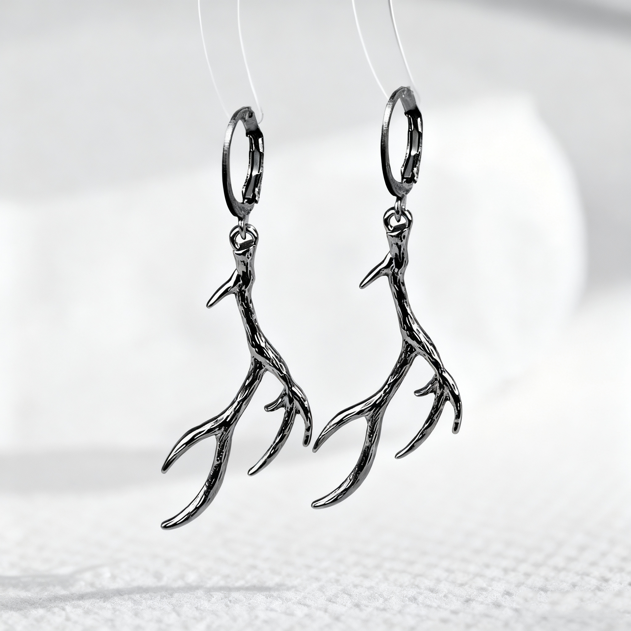 Gothic antler earrings