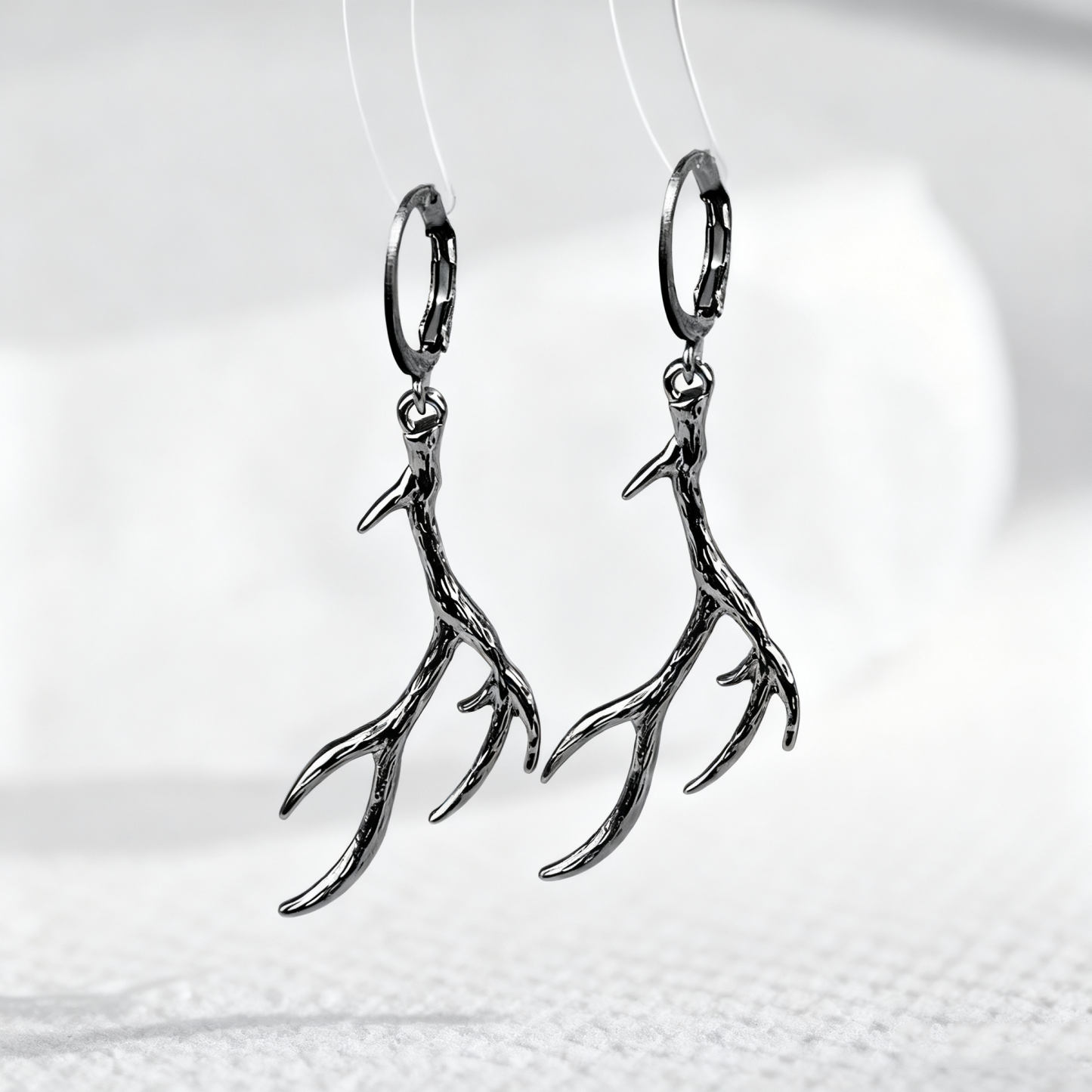Gothic antler earrings