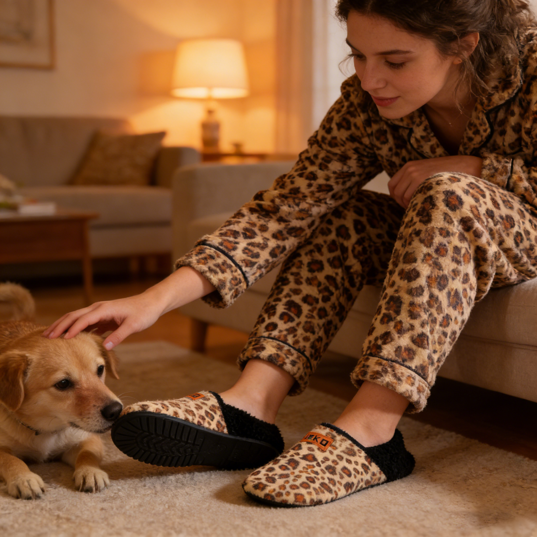 Home-cozy anti-slip and warm cotton shoes