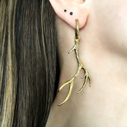 Gothic antler earrings